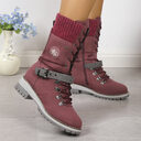 Fur Integrated Women's Shoes Thickened Warm Knee-high Snow