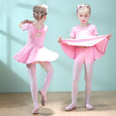 Children Dance Clothing Summer Short-sleeved Girls Skirt Exercise