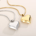 Gold Sliver Hollow Heart-shaped Necklace Ins Simple Versatile