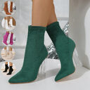 New Crystal Heel Boots Fashion High-heeled Party Shoes