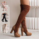 New Long Boots For Women Elastic Suede High