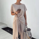 New Fashionable Knitted Pleated Lace-up Graceful And Suit