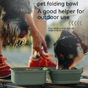 Dog Outdoor Folding Bowl Double-layer Drinking Water Pet