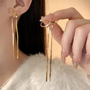 Stainless Steel Jewelry Non-tarnish Herringbone Bow Earrings Hypoallergenic