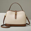 Lychee Pattern Large Capacity Contrast Color Single Shoulder