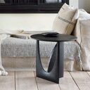 Round Solid Wood Side Table Geometric Designer Corner