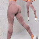 High Waist Seamless Yoga Pants Women's Solid Color