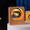 Beech Crystal Ball Night Light 3D Laser Engraving