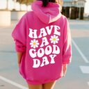 Spring And Autumn Men's Women's Hoodie Flower Print