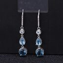 Fashionable Elegant Natural Gemstone Earrings S925 Silver