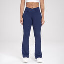 Cross Waist Side Pocket Leisure Sports Bell-bottom Pants