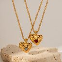 Alloy Heart-shaped Necklace With Diamond Fashion INS Style