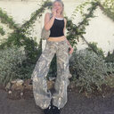 Casual Camouflage Cargo Pants Loose Overalls Summer Low