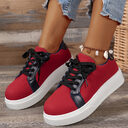 New Lace-up Flats Women Walking Sports Skateboard Shoes