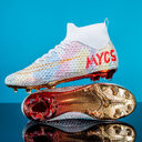 Men's Outdoor Training Gold-plated Bottom High-top Soccer Shoes