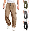 Casual Cargo Pants For Men Loose Straight Drawstring