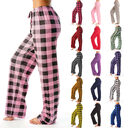 Drawstring Plaid Print Trousers Casual Loose Sports Home