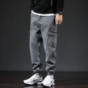 Spring And Autumn Japanese Style Workwear Multi-pocket Jeans
