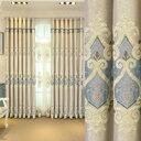 Crown European Embroidery Cloth Mesh Curtains Living Room