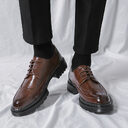Plus Size Brogue Men's Shoes Trendy British-style Casual