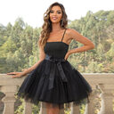 Strap Tube Top Mesh Shirt Temperament Crinoline Party