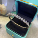 D Color Moissanite Full Diamond Bracelet Four-claw Round