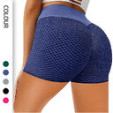 Honeycomb Design Yoga Pants Solid Color Hip-lifting Fitness