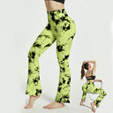 Fashion Tie Dye Printed Yoga Bell-Bottomed Pants Seamless