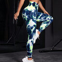 Ink Tie-dye Printed Yoga Pants Seamless High Waist