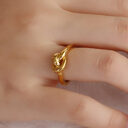 Truelove Knot Geometric Titanium Steel Ring