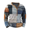 Open Placket With Buttons 3D Digital Printed Ethnic