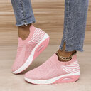 New Stripe Design Mesh Shoes Fashion Slip