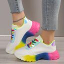 INS Style Rainbow Color Sports Shoes For Women