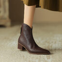 Simple Solid Color And Nude Ankle Boots