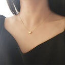 3D Love Heart Necklace Design Sense Clavicle Fashion