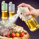 Kitchen Gadget 2-in-1 Glass Oil Bottle Press Dispenser