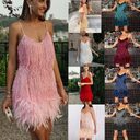 Sexy Tassel Sequins Feather Summer Mini Dress Women