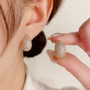 Sterling Silver Needle Korean Exquisite Fashion Shiny Micro