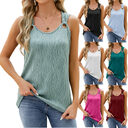 Women's Vest With Metal Button Design Fashion Solid