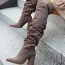 Fall Winter Fashion High Heel Pointed Toe Suede