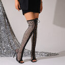 Pointed Toe Sandal Boots Over The Knee Internet