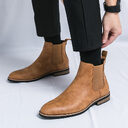 Plus Size High-top Pointed Leather Shoes Men's British