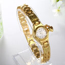 Gold Women's Bracelet Watch Honey Heart Rhinestone Casual