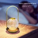Metal Portable Ambience Light Bedroom Bedside Lamp Home