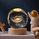 3D Crystal Ball Night Light Solar System Cosmic