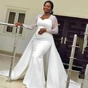 Slim High Waist White Satin Party Bridal Wedding