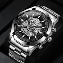 Men's Waterproof Luminous Casual Business Skeleton Shrimp Watch