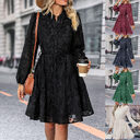 Lace Tied Long Sleeve Dress Fashion Medium Length