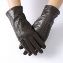 Wool In Driving And Biking Lengthened Goat Leather