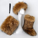 Velvet Padded Plus Size Imitation Fox Fur Women's